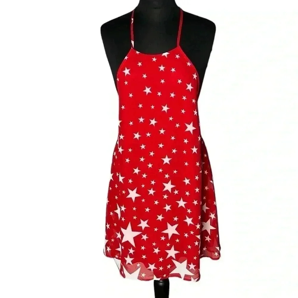 Show Me Your MuMu Red Star Midi Dress